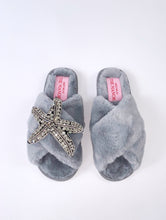 Load image into Gallery viewer, Royal Sea Star Grey Slippers
