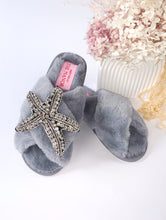 Load image into Gallery viewer, Royal Sea Star Grey Slippers
